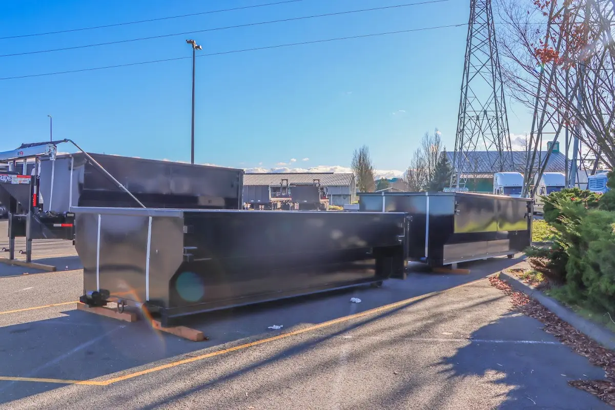 Roll-off dumpster ready for waste disposal at job site for Residential Dumpster Rental in Limerick